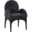 Meridian Furniture Waldorf Black Chenille Fabric Dining Arm Chair