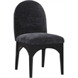 Meridian Furniture Waldorf Black Chenille Fabric Dining Side Chair