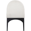 Meridian Furniture Waldorf Cream Chenille Fabric Dining Arm Chair