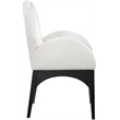 Meridian Furniture Waldorf Cream Chenille Fabric Dining Arm Chair
