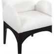 Meridian Furniture Waldorf Cream Chenille Fabric Dining Arm Chair