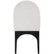 Meridian Furniture Waldorf Cream Chenille Fabric Dining Side Chair