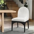 Meridian Furniture Waldorf Cream Chenille Fabric Dining Side Chair