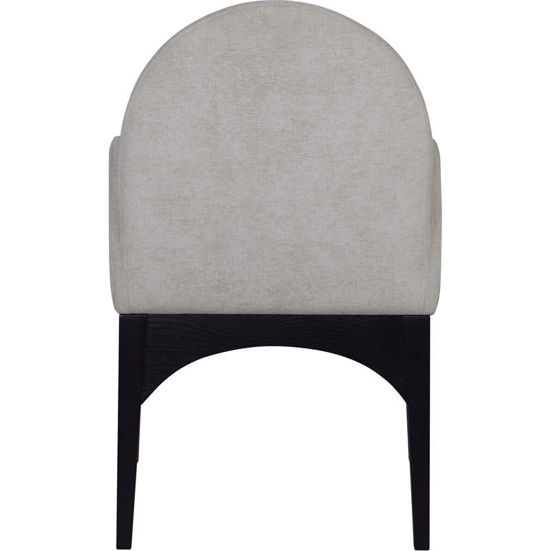 Meridian Furniture Waldorf Grey Chenille Fabric Dining Arm Chair