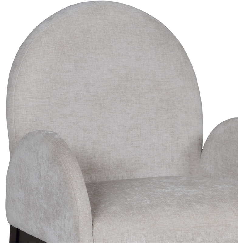 Meridian Furniture Waldorf Grey Chenille Fabric Dining Arm Chair