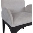 Meridian Furniture Waldorf Grey Chenille Fabric Dining Arm Chair