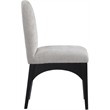 Meridian Furniture Waldorf Grey Chenille Fabric Dining Side Chair