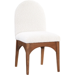 Meridian Furniture Waldorf Cream Boucle Fabric Dining Side Chair