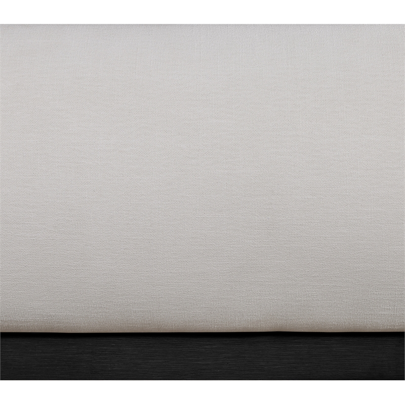 Meridian Furniture Vaughn Cream Linen Textured Fabric Queen Bed