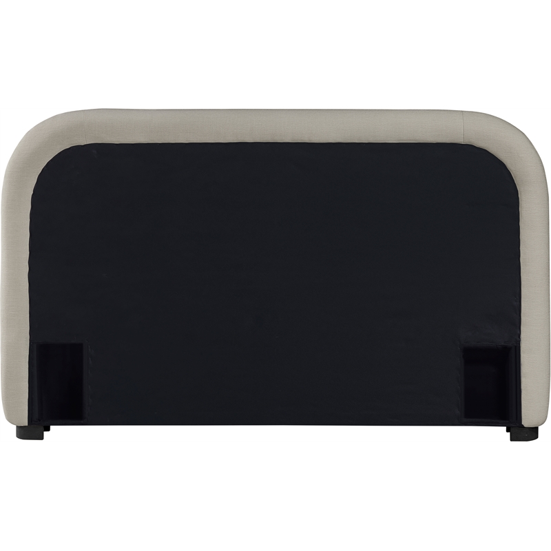 Meridian Furniture Vaughn Beige Chenille Fabric Full Bed