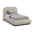 Meridian Furniture Vaughn Beige Chenille Fabric Twin Bed