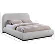Meridian Furniture Vaughn Grey Chenille Fabric Full Bed
