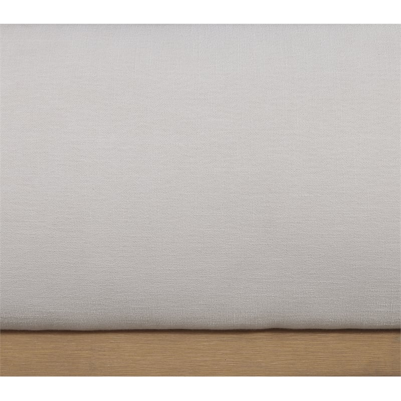 Meridian Furniture Vaughn Cream Linen Textured Fabric Twin Bed