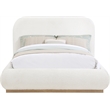 Meridian Furniture Vaughn Cream Boucle Fabric Full Bed