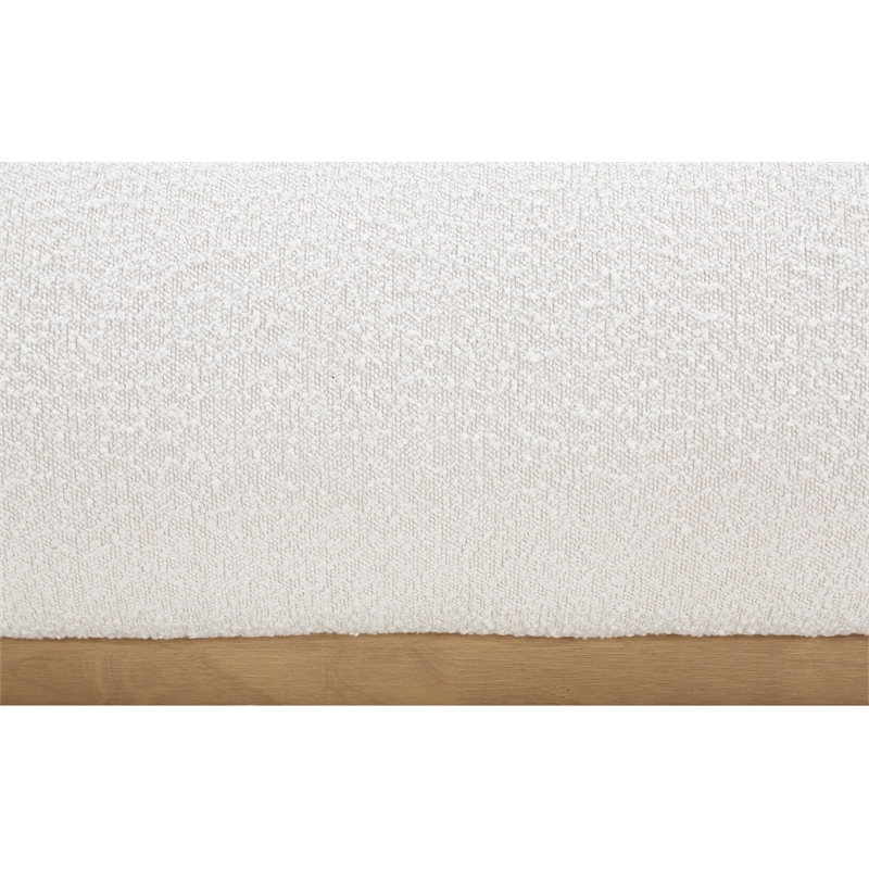 Meridian Furniture Vaughn Cream Boucle Fabric Twin Bed