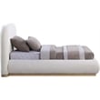 Meridian Furniture Vaughn Cream Chenille Fabric Twin Bed