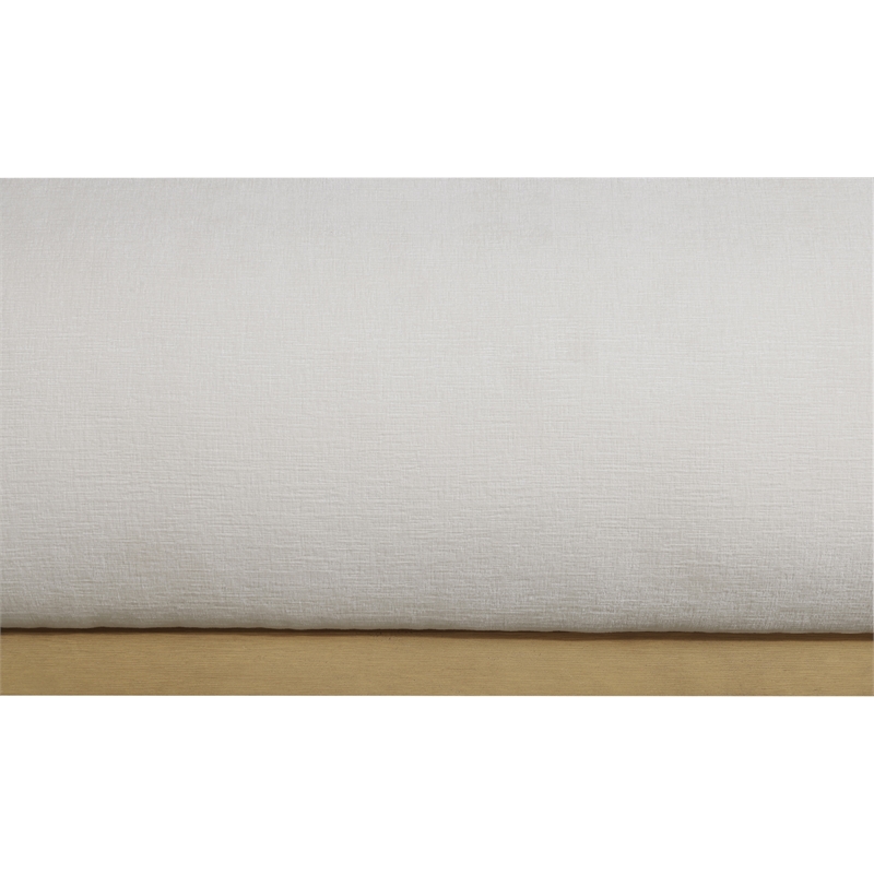 Meridian Furniture Vaughn Cream Chenille Fabric Twin Bed