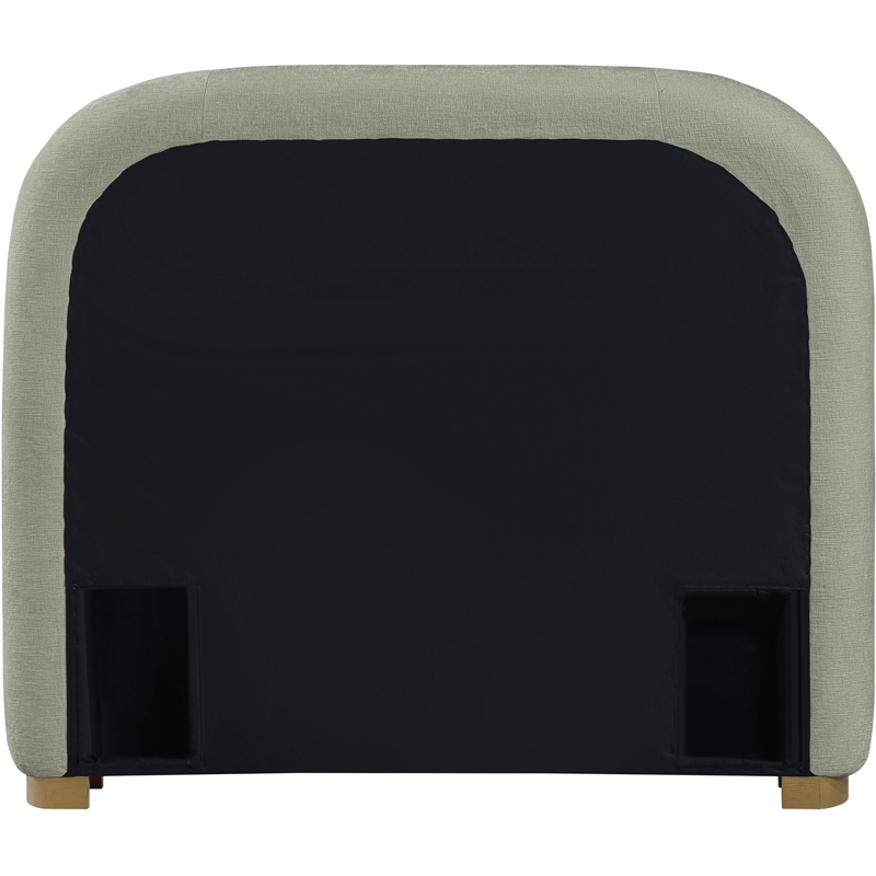 Meridian Furniture Vaughn Mint Chenille Fabric Twin Bed