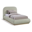 Meridian Furniture Vaughn Mint Chenille Fabric Twin Bed