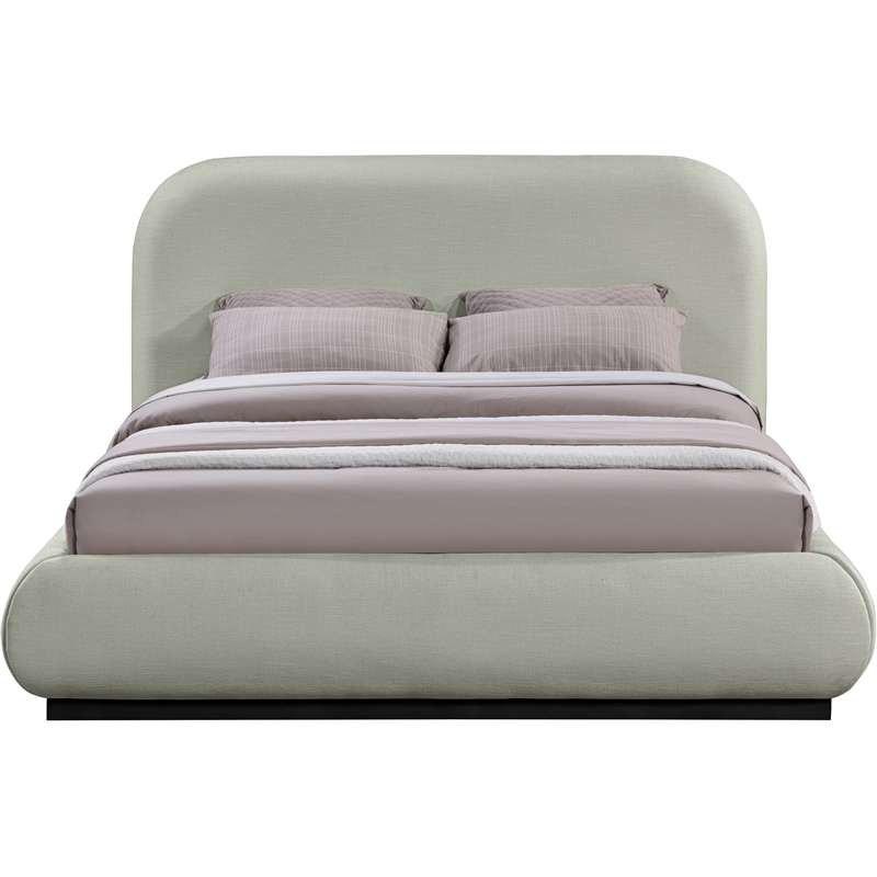 Meridian Furniture Vaughn Mint Chenille Fabric King Bed