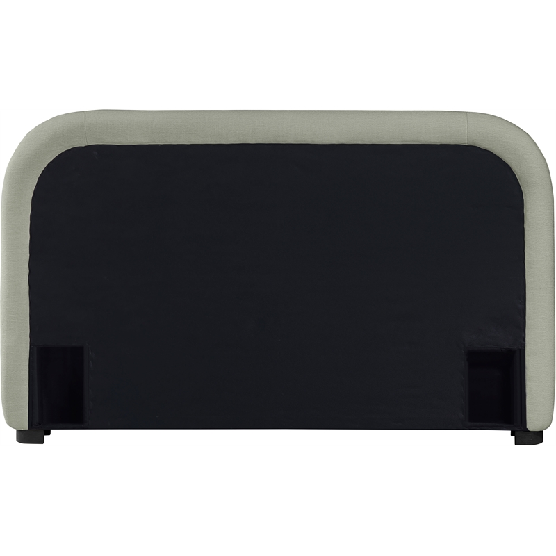 Meridian Furniture Vaughn Mint Chenille Fabric Queen Bed