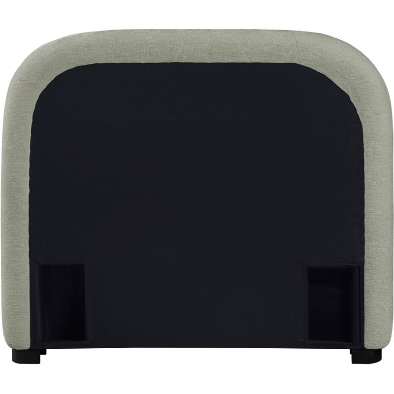 Meridian Furniture Vaughn Mint Chenille Fabric Twin Bed