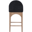 Meridian Furniture Waldorf Black Chenille Fabric Stool