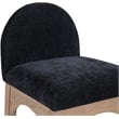 Meridian Furniture Waldorf Black Chenille Fabric Stool