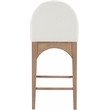 Meridian Furniture Waldorf Cream Chenille Fabric Stool