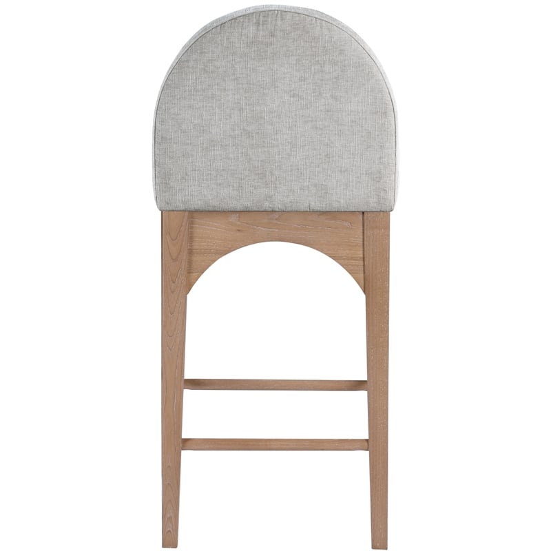 Meridian Furniture Waldorf Grey Chenille Fabric Stool
