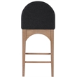 Meridian Furniture Waldorf Black Boucle Fabric Stool