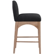 Meridian Furniture Waldorf Black Boucle Fabric Stool
