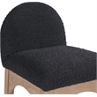 Meridian Furniture Waldorf Black Boucle Fabric Stool