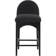 Meridian Furniture Waldorf Black Boucle Fabric Stool