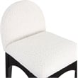 Meridian Furniture Waldorf Cream Boucle Fabric Stool