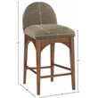 Meridian Furniture Waldorf Olive Boucle Fabric Stool