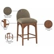 Meridian Furniture Waldorf Olive Boucle Fabric Stool