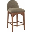 Meridian Furniture Waldorf Olive Boucle Fabric Stool