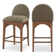 Meridian Furniture Waldorf Olive Boucle Fabric Stool
