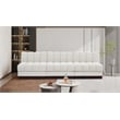 Meridian Furniture Quinn 3-Piece Contemporary Fabric Modular Sofa in Cream