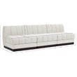 Meridian Furniture Quinn 3-Piece Contemporary Fabric Modular Sofa in Cream