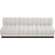 Meridian Furniture Quinn 3-Piece Contemporary Fabric Modular Sofa in Cream