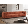 Meridian Furniture Quinn 4-Piece Fabric Modular Sofa in Cognac Orange
