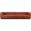 Meridian Furniture Quinn 4-Piece Fabric Modular Sofa in Cognac Orange