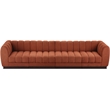 Meridian Furniture Quinn 4-Piece Fabric Modular Sofa in Cognac Orange