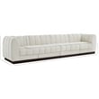 Meridian Furniture Quinn 4-Piece Contemporary Fabric Modular Sofa in Cream