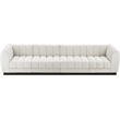 Meridian Furniture Quinn 4-Piece Contemporary Fabric Modular Sofa in Cream