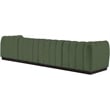 Meridian Furniture Quinn 4-Piece Contemporary Fabric Modular Sofa in Green
