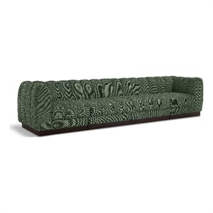 Meridian Furniture Quinn 4-Piece Contemporary Fabric Modular Sofa in Green