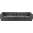 Meridian Furniture Quinn 4-Piece Contemporary Fabric Modular Sofa in Dark Gray